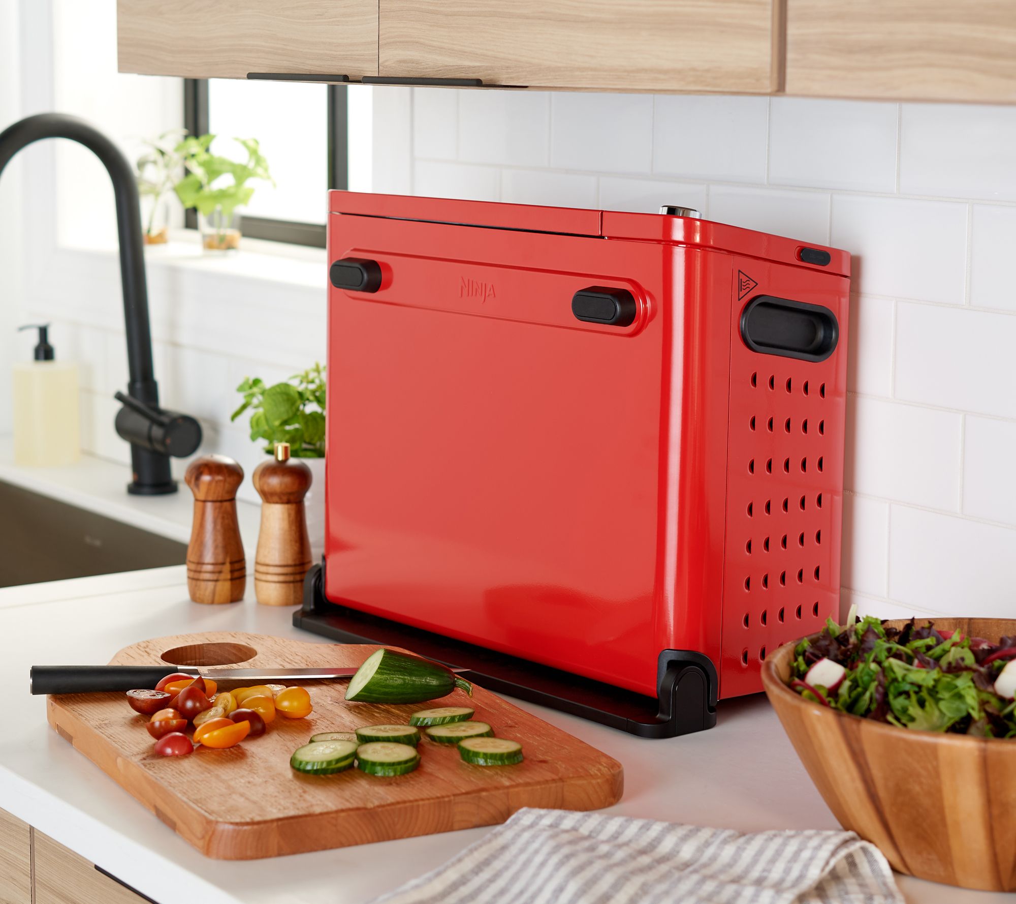 As Is Ninja Foodi 15-in-1 Smart Dual Heat Air Fry Flip Oven w/Probe 