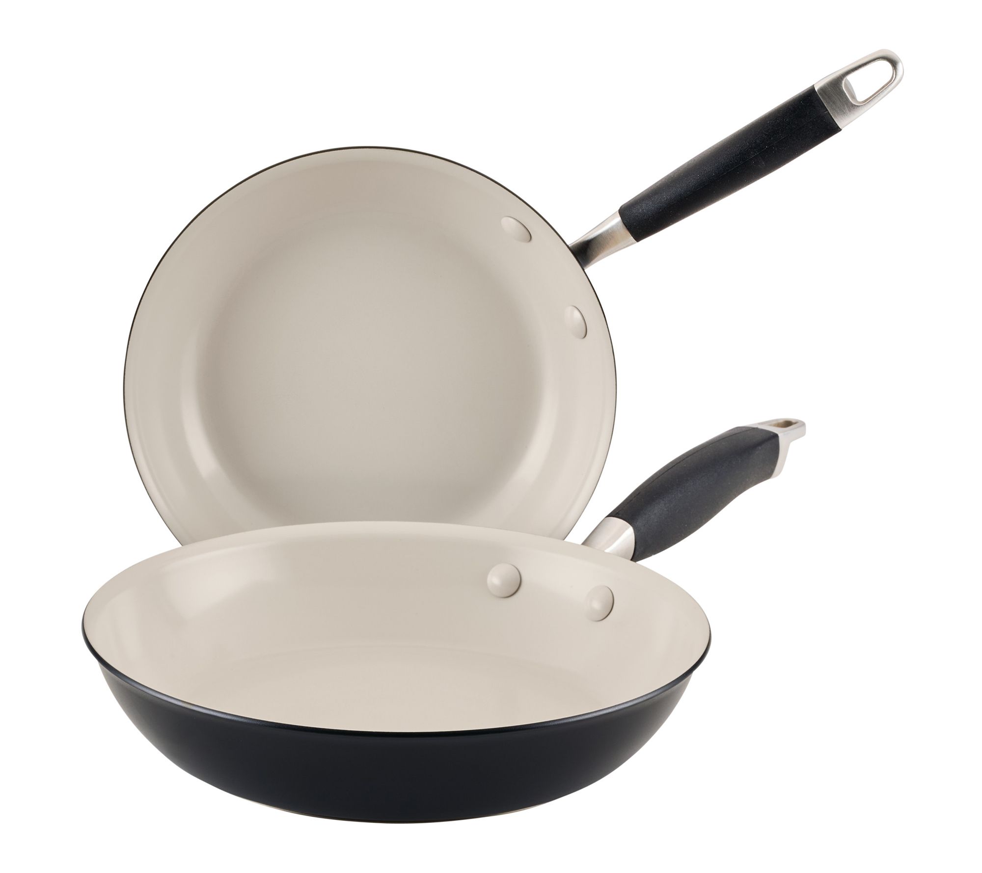Anolon Advanced Ceramic 2 Pc Nonstick Frying Pan Set, Black