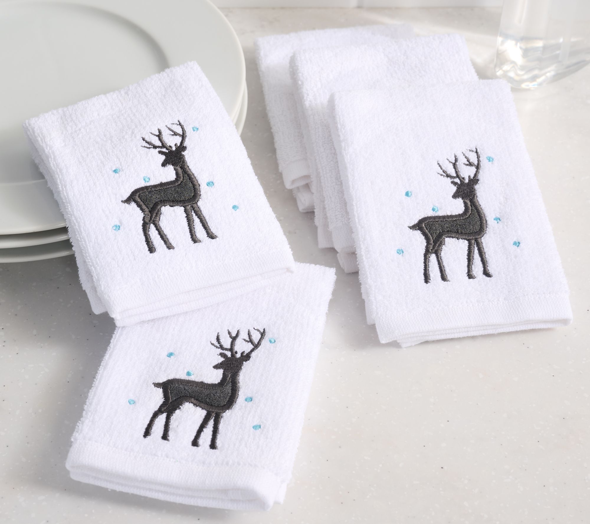 "As Is" Temp-tations Seasonal Set of 5 Scrubsy Dish Cloths