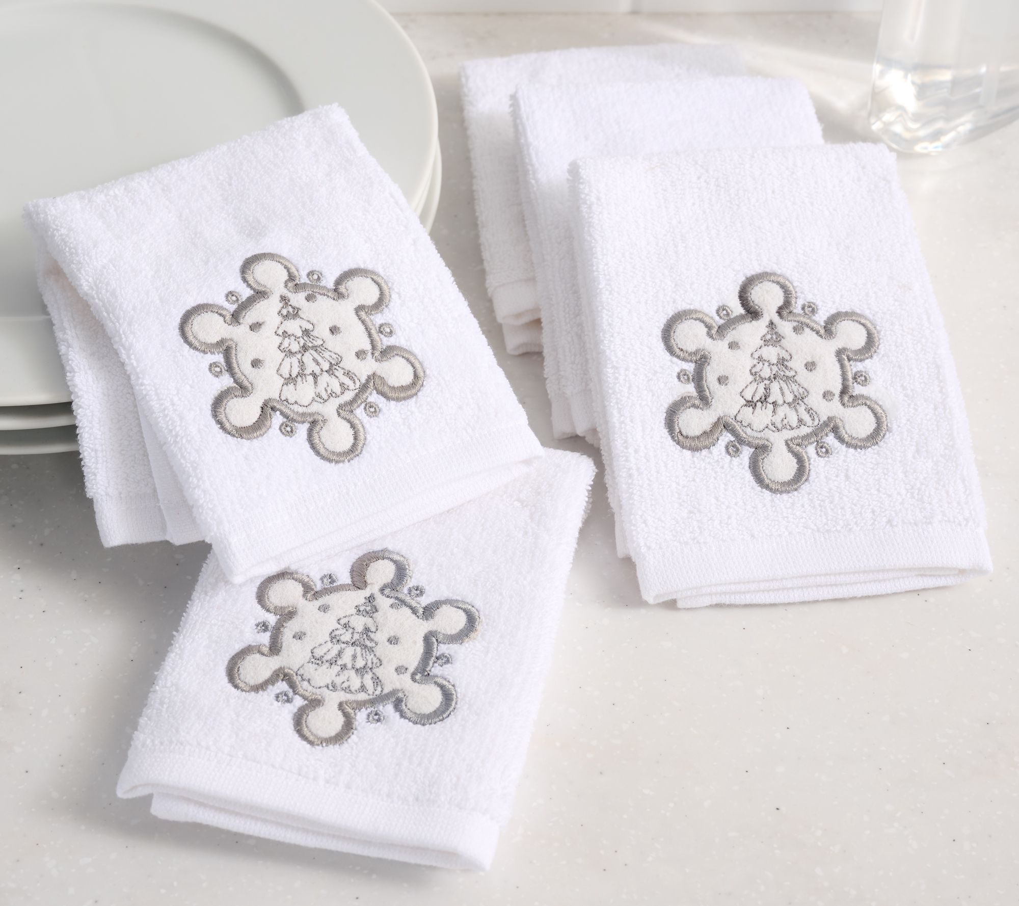 "As Is" Temp-tations Seasonal Set of 5 Scrubsy Dish Cloths