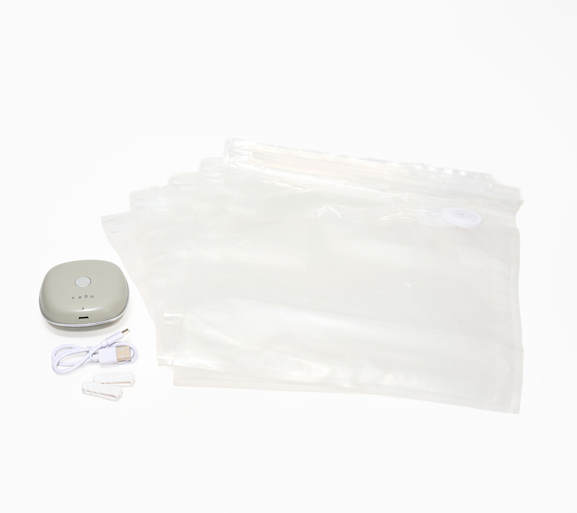 Cella S/8 Reusable Vacuum-Seal Storage Bags w/ RechargablePump