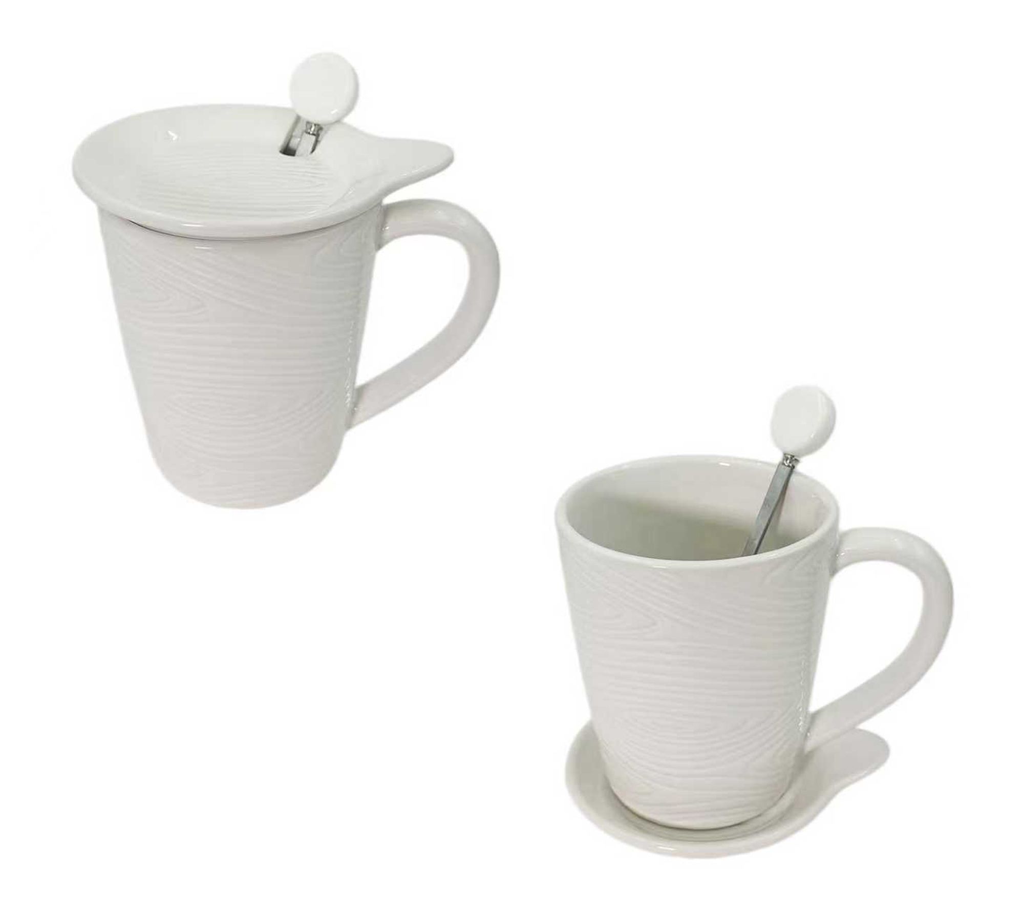 "As Is" Temp-tations S/2 16-oz Lidded Mugs with Spoons