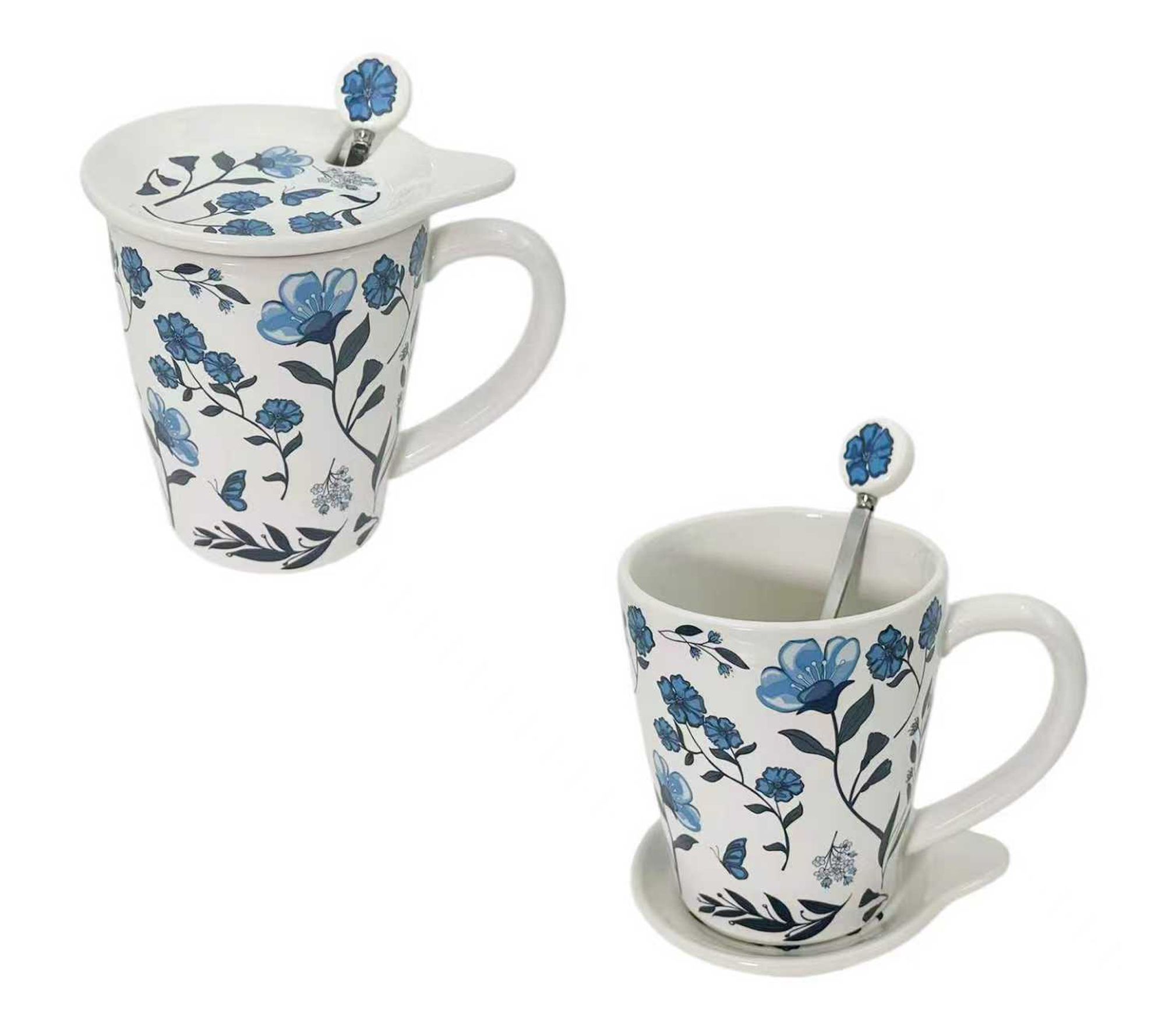 "As Is" Temp-tations S/2 16-oz Lidded Mugs with Spoons