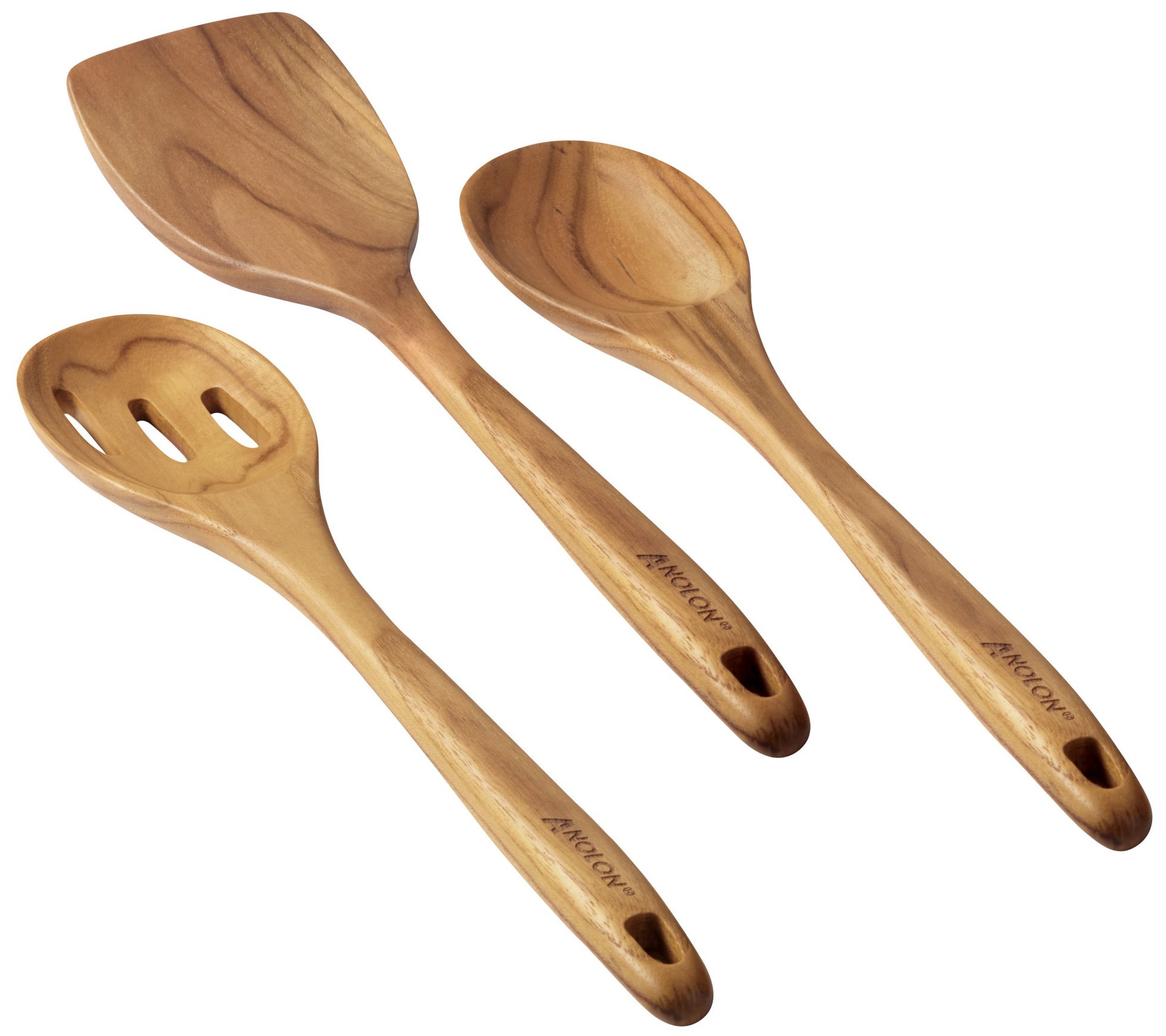 Staub Olivewood 3-pc Silicone Spatula Set