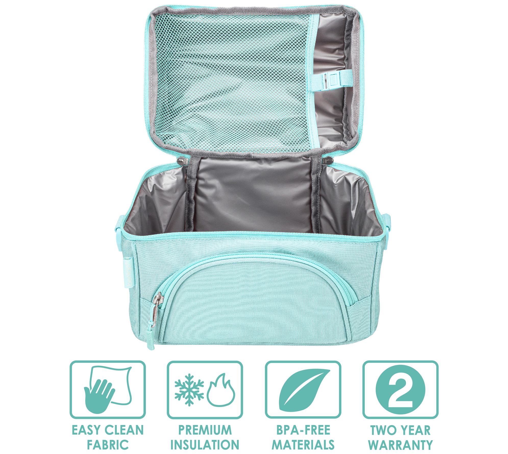 Bentgo Deluxe Lunch Bag, Durable & Insulated Bag, Internal Mesh