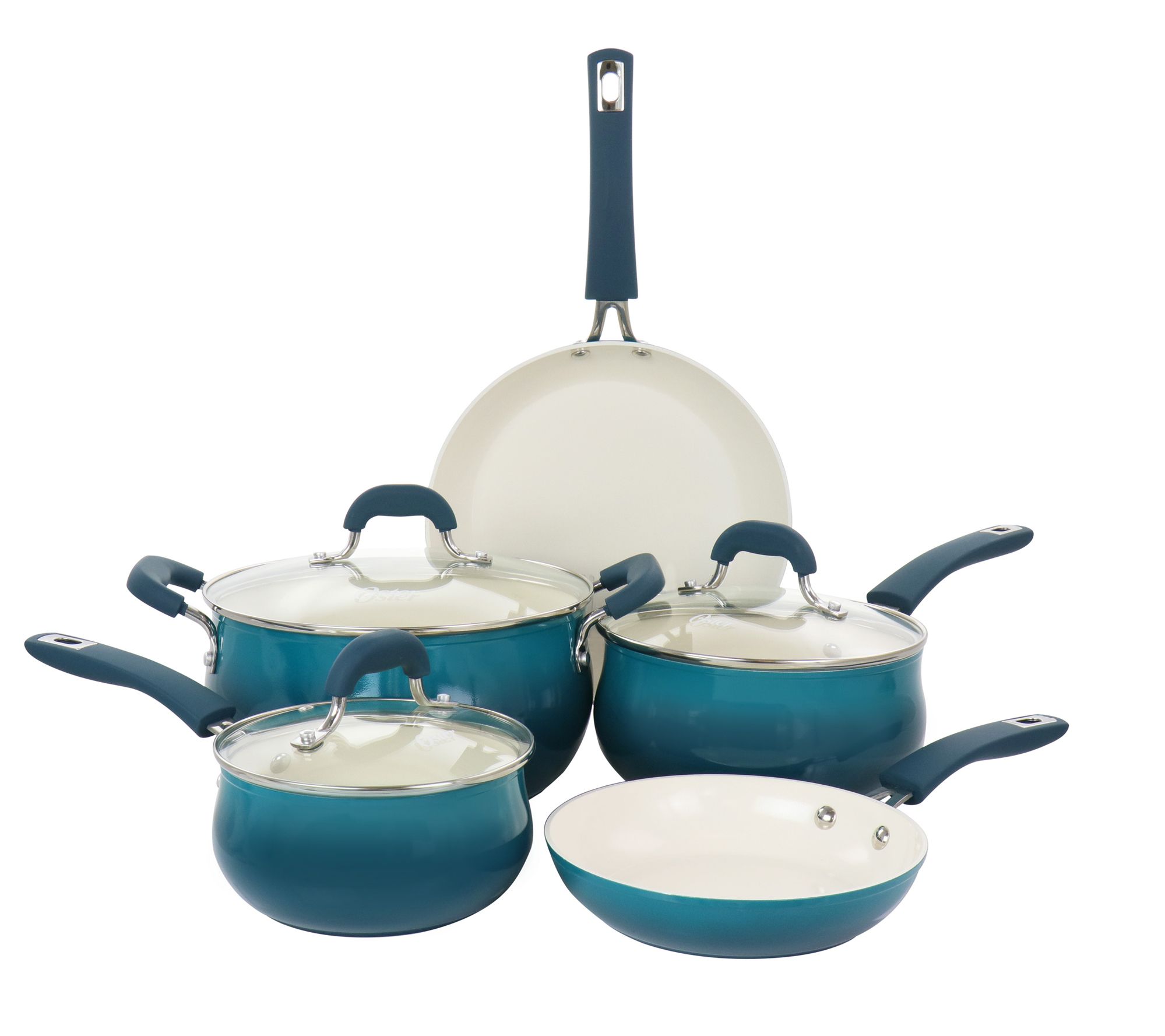 Oster Corbett 8 Piece Nonstick Aluminum Cookware Set