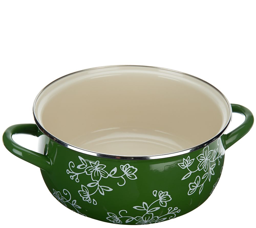 Temp-tations Floral Lace 8-pc Enamel Cookware Set 