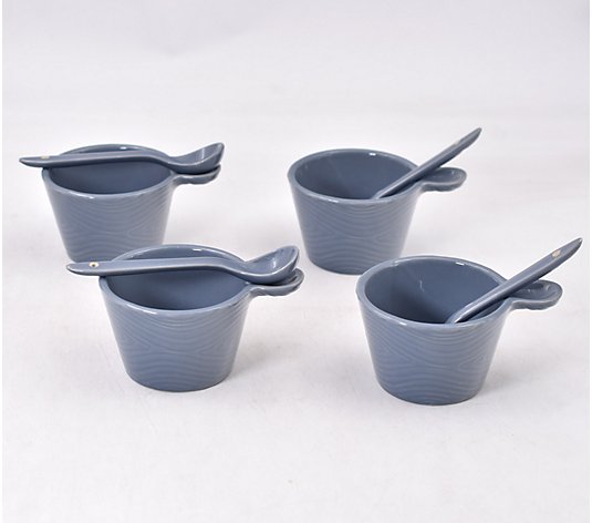 Temp-tations Woodland Set of 4 Petite Serving Bowls w/ Spoons