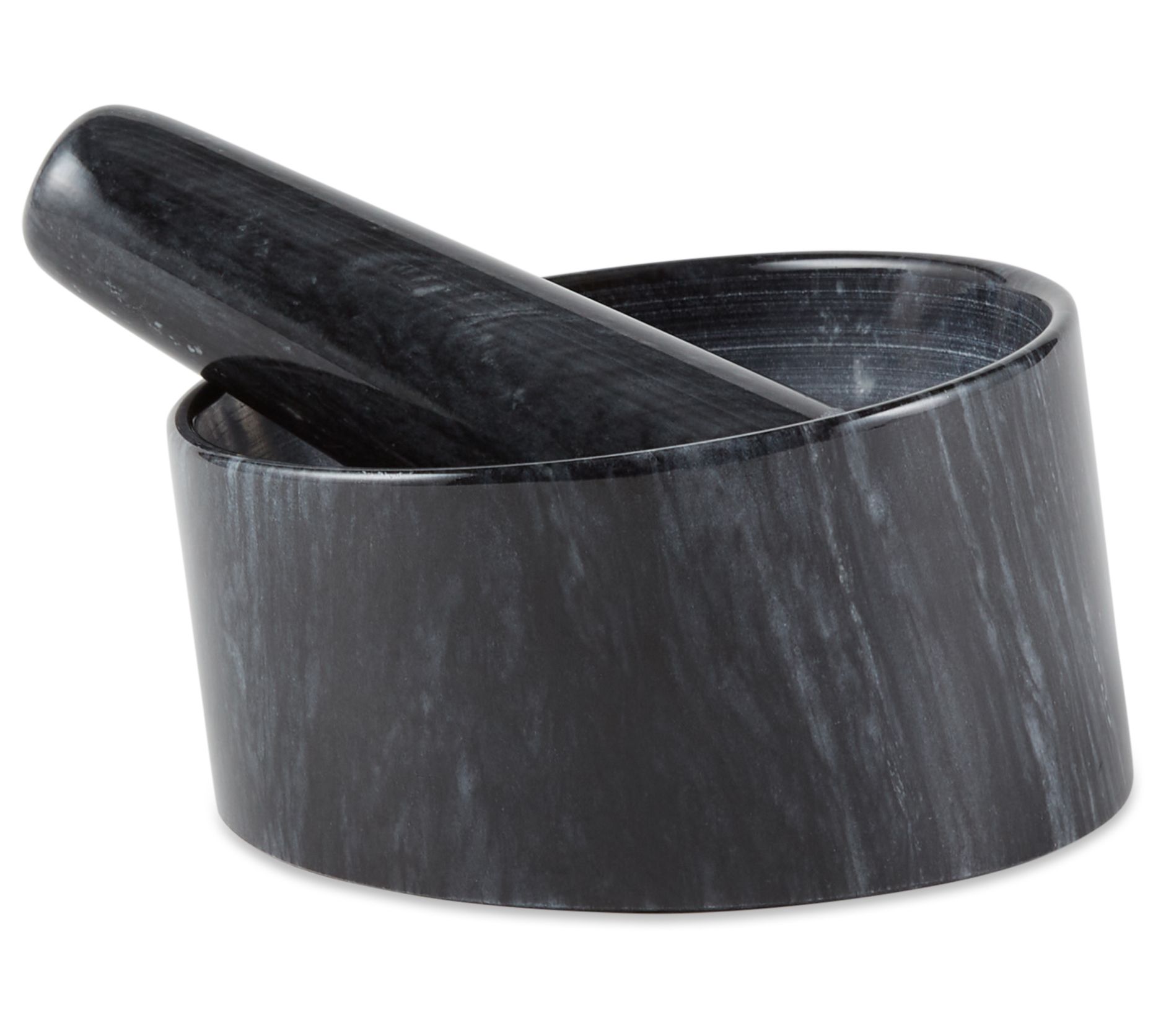 RSVP 6-oz Black Marble Mortal & Pestle