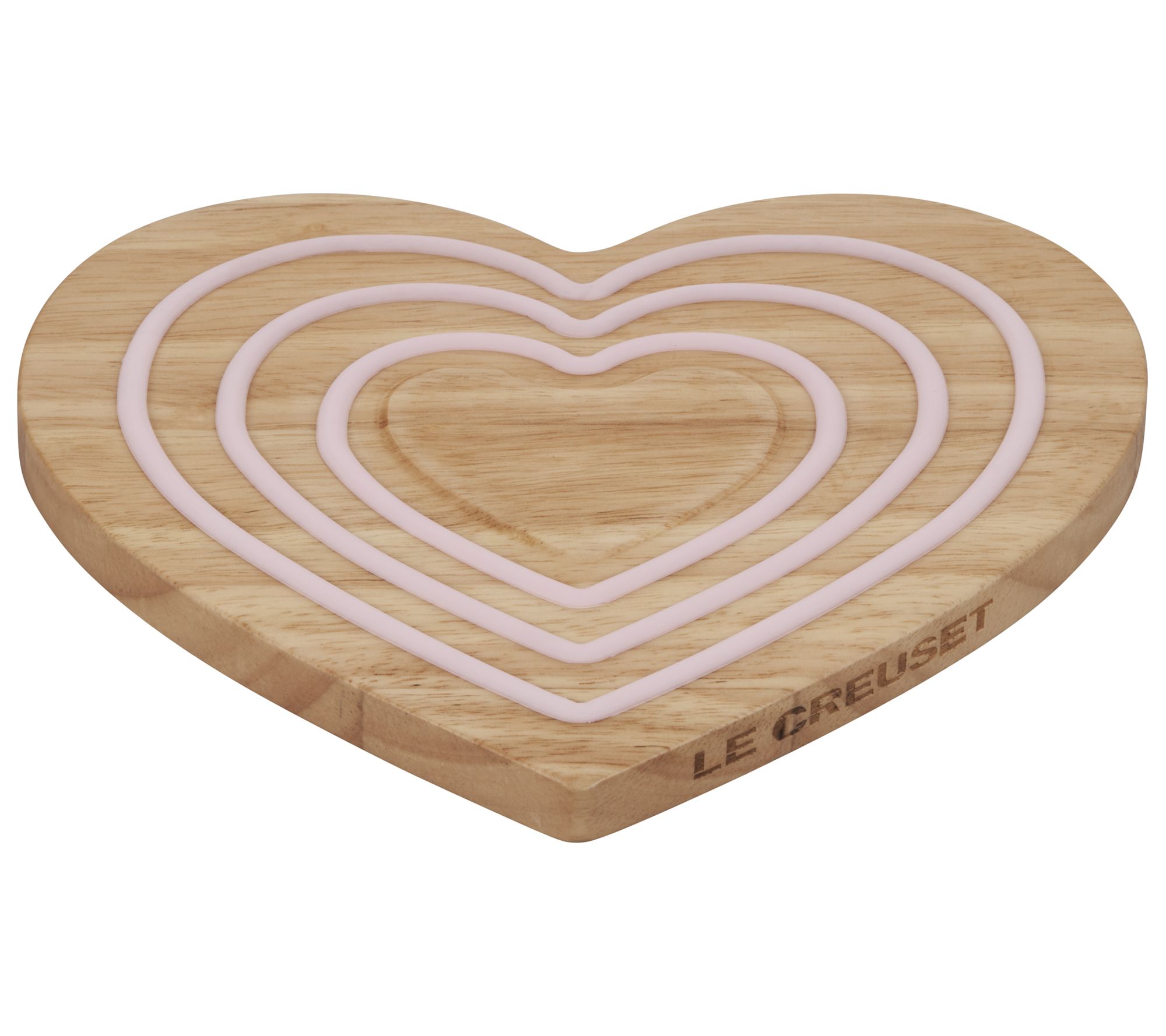Le Creuset Magnetic Figural Heart Wooden Trivet