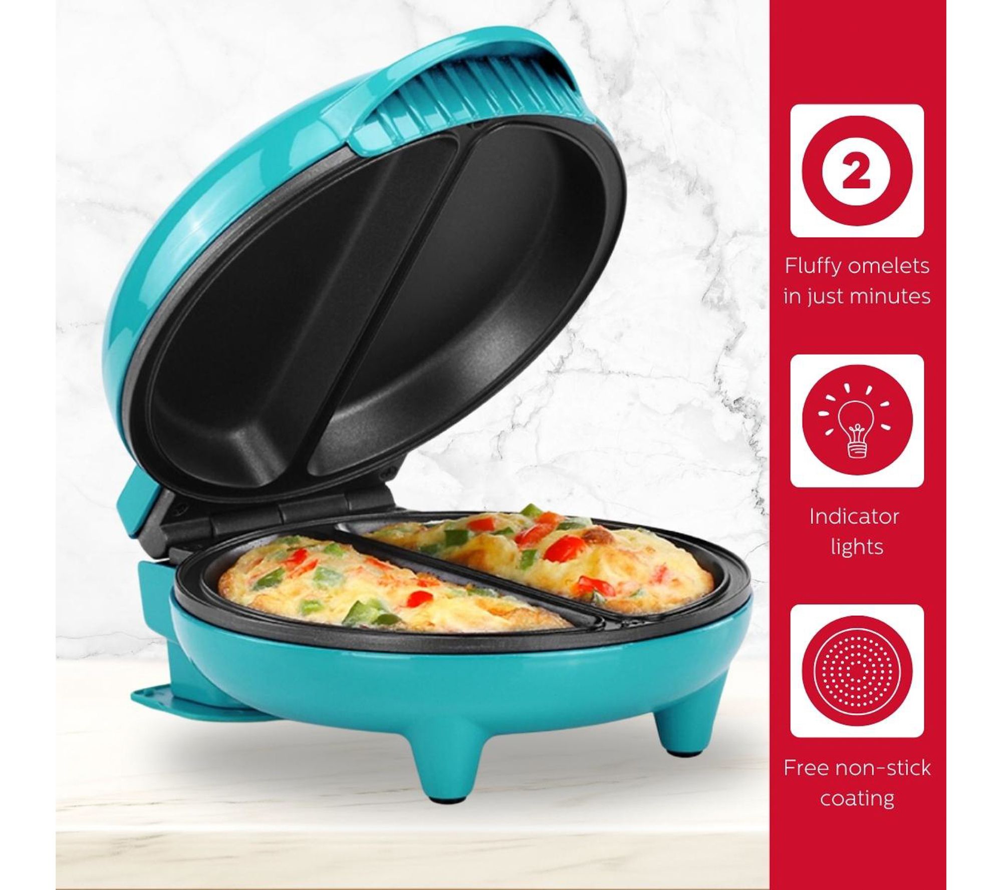 Holstein Housewares 2 Section Omelet Maker 8165