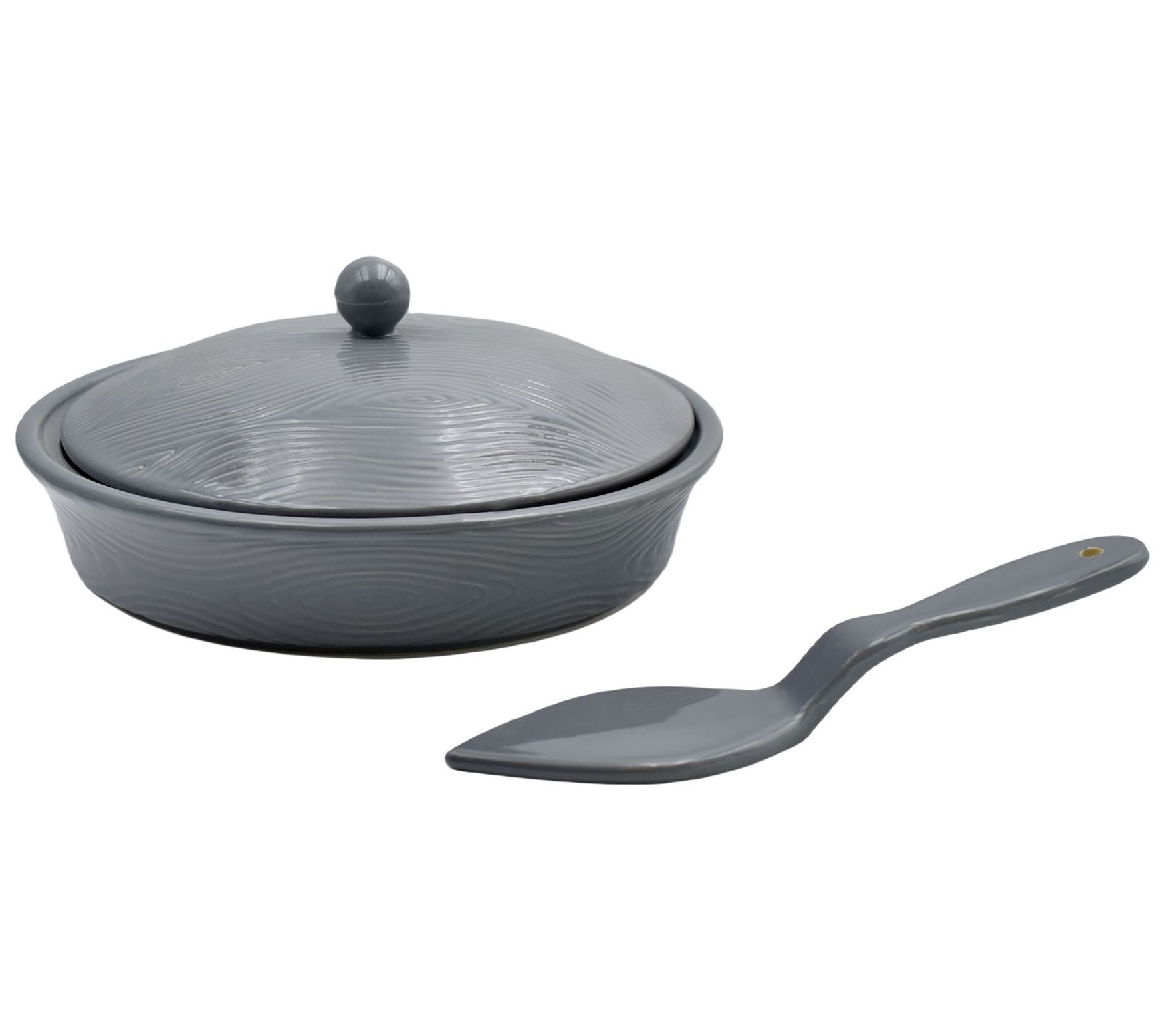 Temp-tations Woodland Covered Pie Dish with Ceramic Server