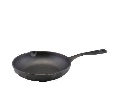 Paula Deen 11 Cast Iron Skillet Griddle Pan Heavy Duty Hammered Finish Dual  Pour