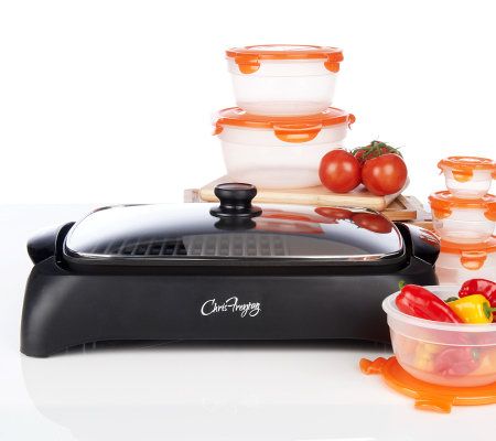 Chris Freytag 5 qt Slow Cooker w/ Griddle & Glass Lid 