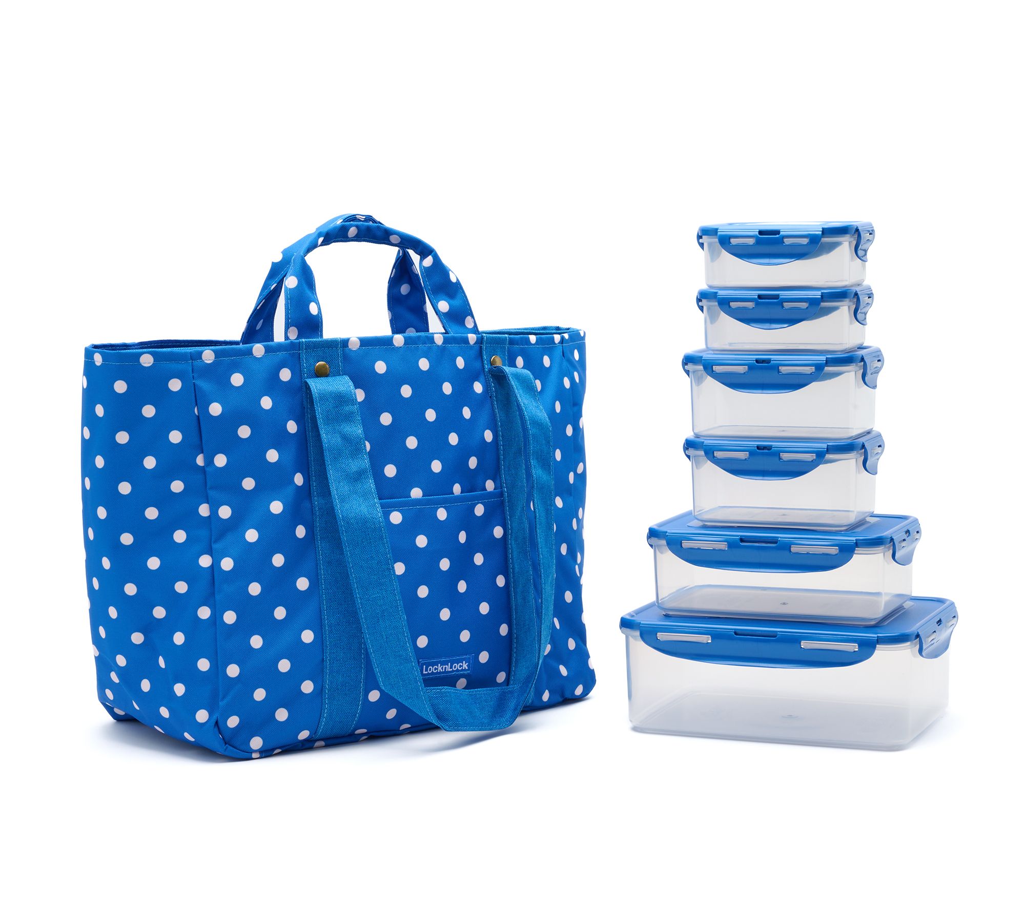 LocknLock 2-Pc Tote Bags w/ 6-Pc Rectangle Set