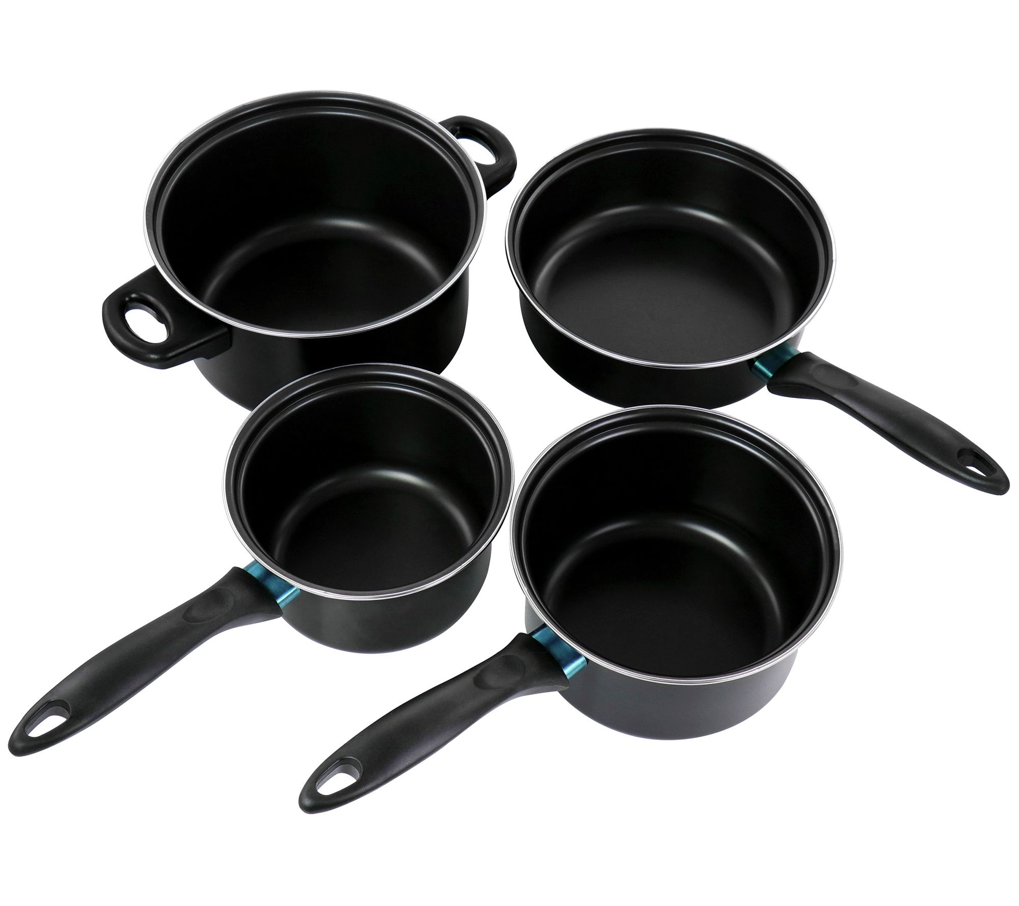 Gibson 7 Piece Carbon Steel Nonstick Pots and Pans Cookware Set