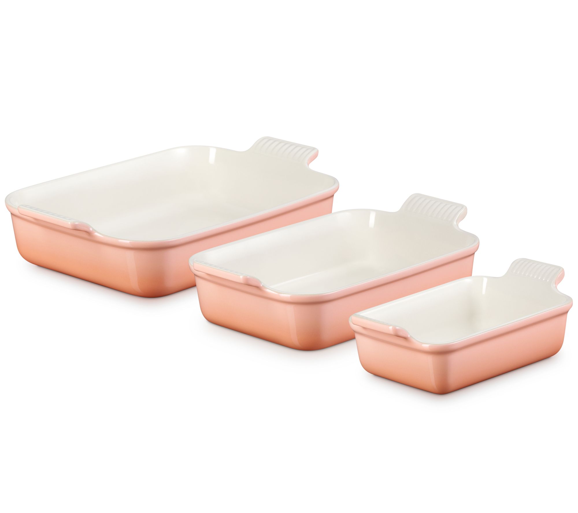heriter チュールジレ Le Creuset Set of (3) Heritage Rectangular Bakig Dishes