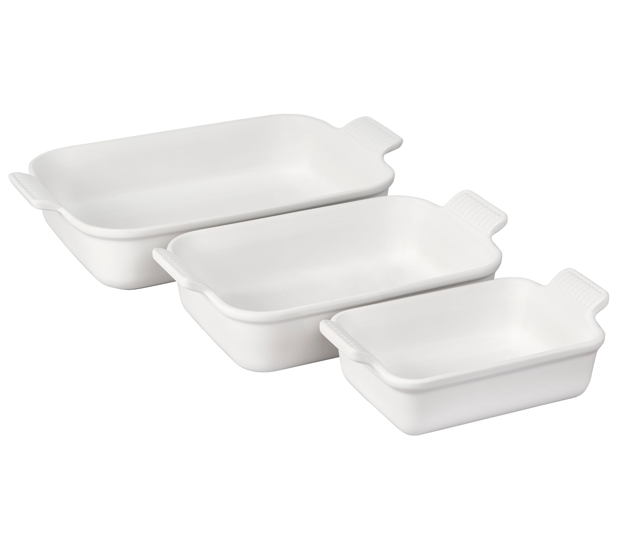 Le Creuset Set of (3) Heritage RectangularBaking Dishes