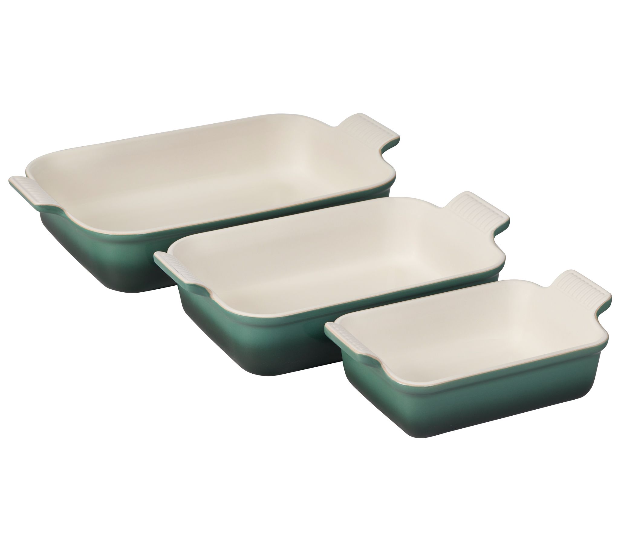 Le Creuset Set of (3) Heritage RectangularBaking Dishes