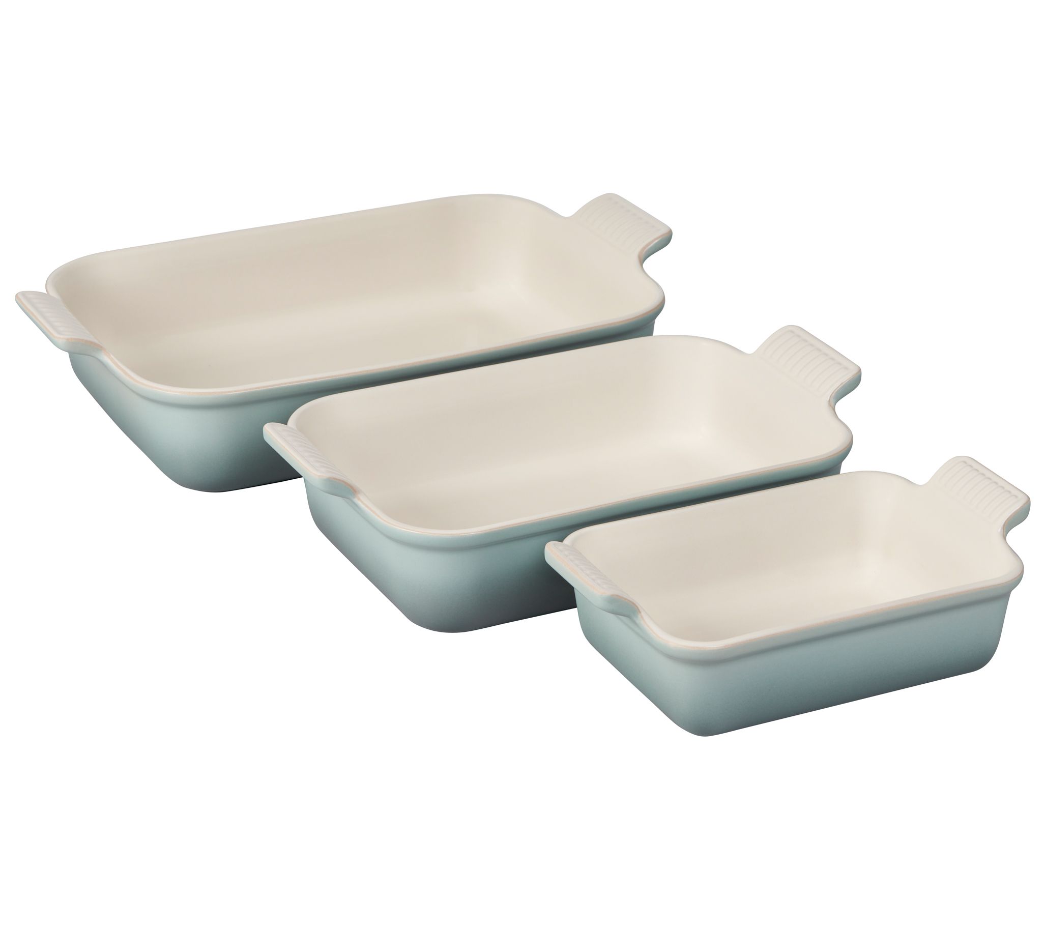 Le Creuset Set of (3) Heritage Rectangular Bakig Dishes
