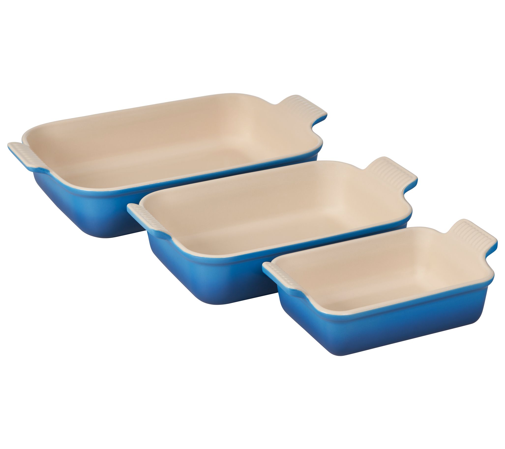 Le Creuset Set of (3) Heritage RectangularBaking Dishes