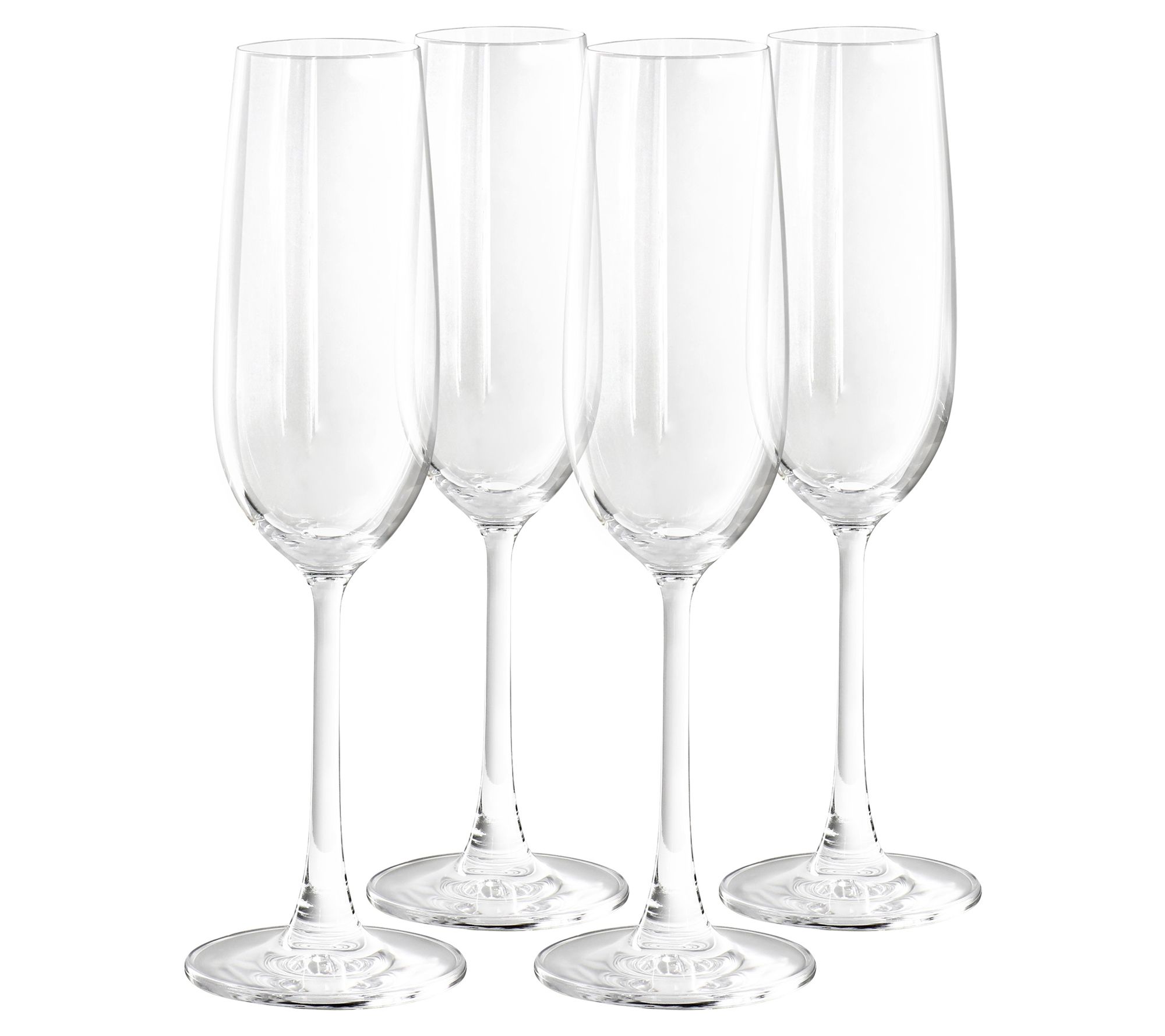 Martha Stewart 4 Piece 7.3 Ounce Flute Glass Set