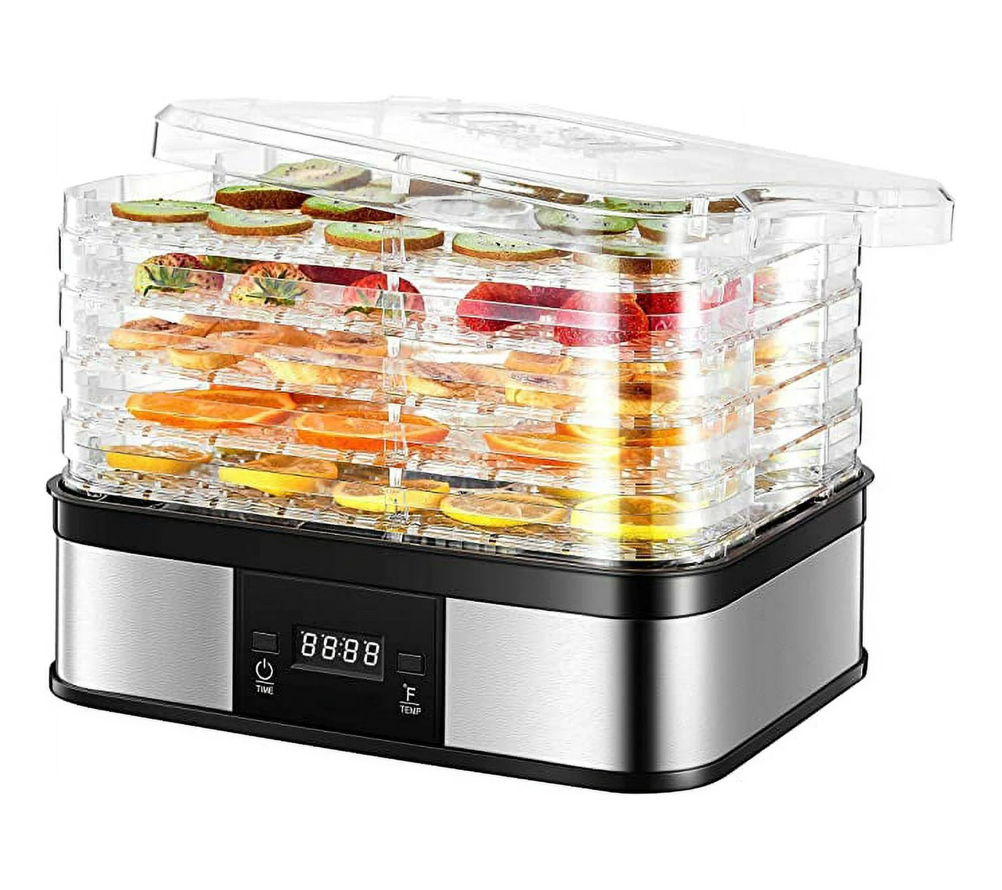 MegaChef 5 Tray Food Dehydrator w/ Timer & Temperature Control