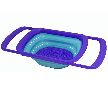 Squish Collapsible Over the Sink Colander Teal 
