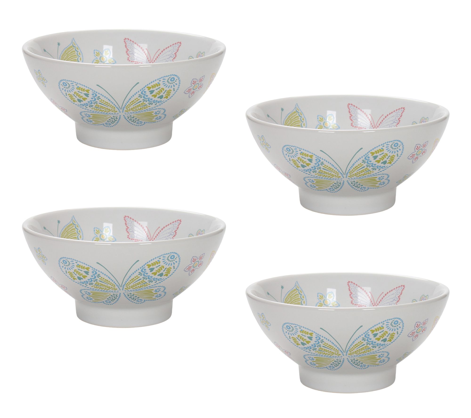 Temp-tations Seasonal Set of (4) 16-oz Pedestal Bowls