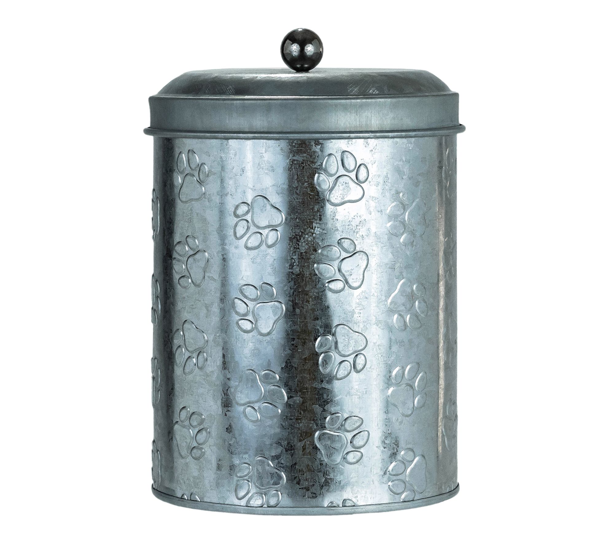 10 Strawberry Street Puppy Paws Galvanized Canister, Small