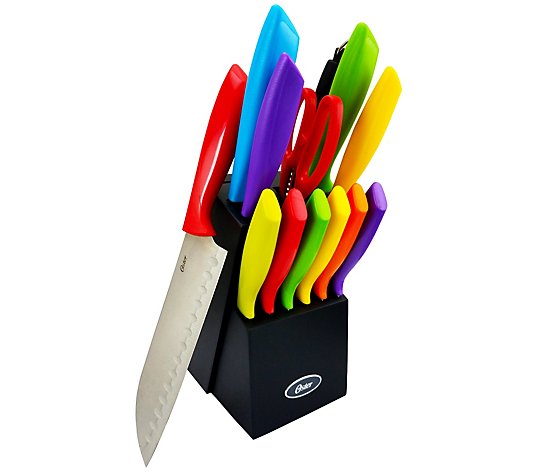 Oster 14-Piece Stainless Steel Cutlery Set withWood Block