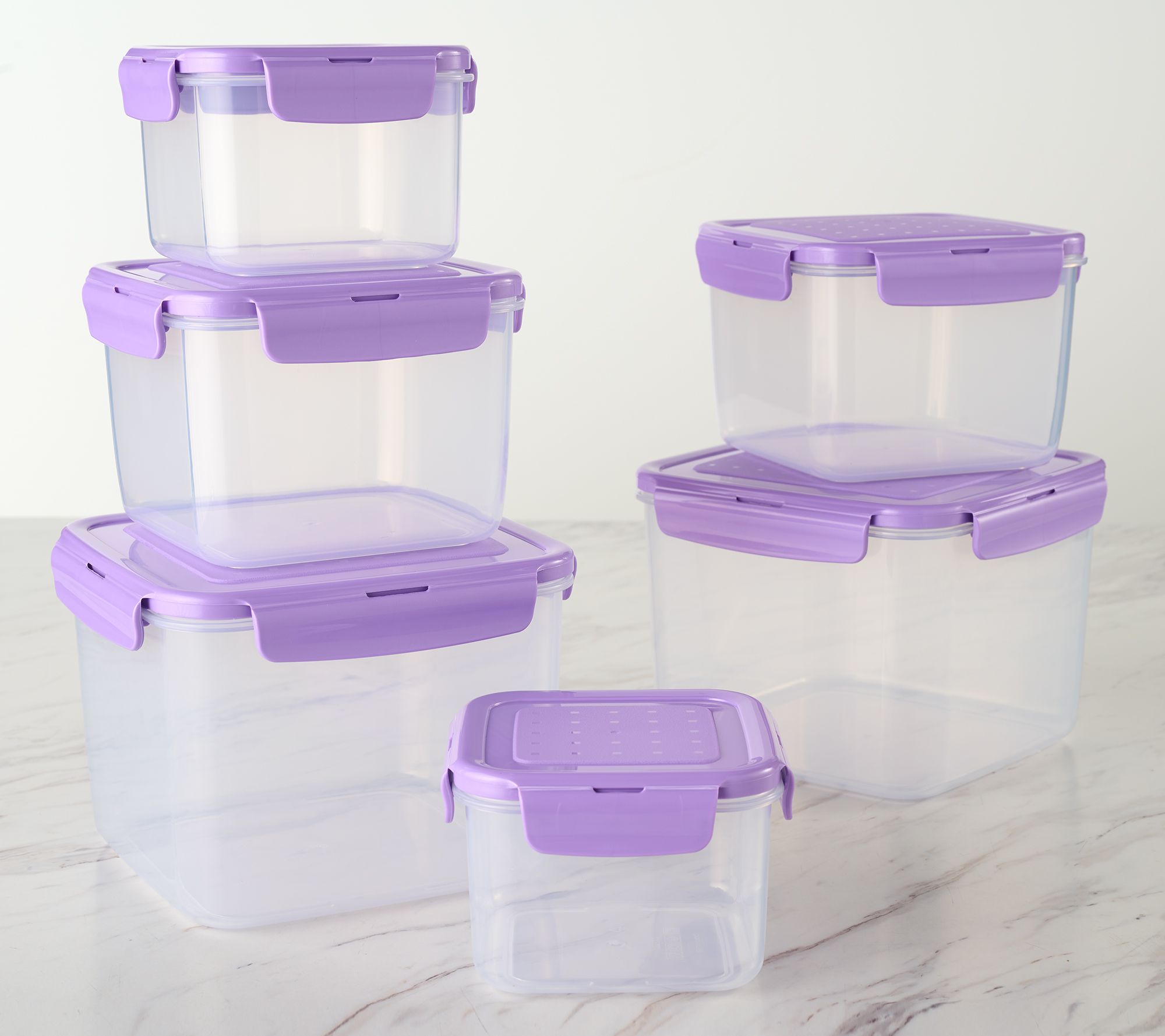 LocknLock 6-Piece Nestable Square Storage Set - QVC.com