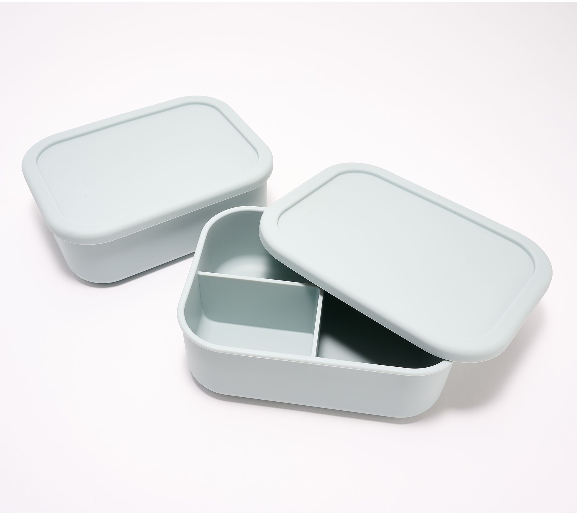 Kitchen Innovations S/2 Silicone Divided Lunch Containers