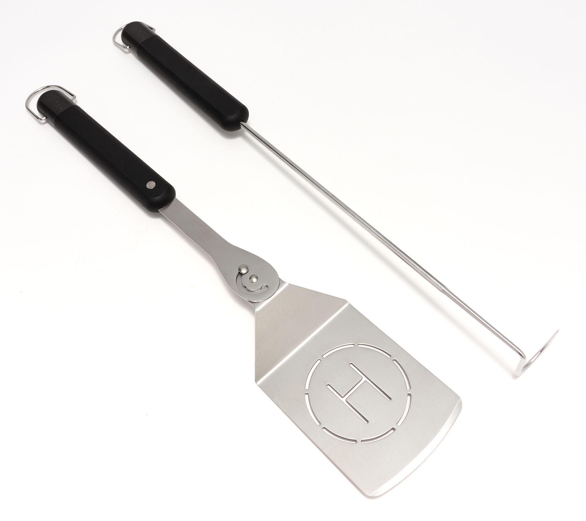 Henning Lee 2-Pc Grilling Pivot Spatula & Meat Hook Tool Set