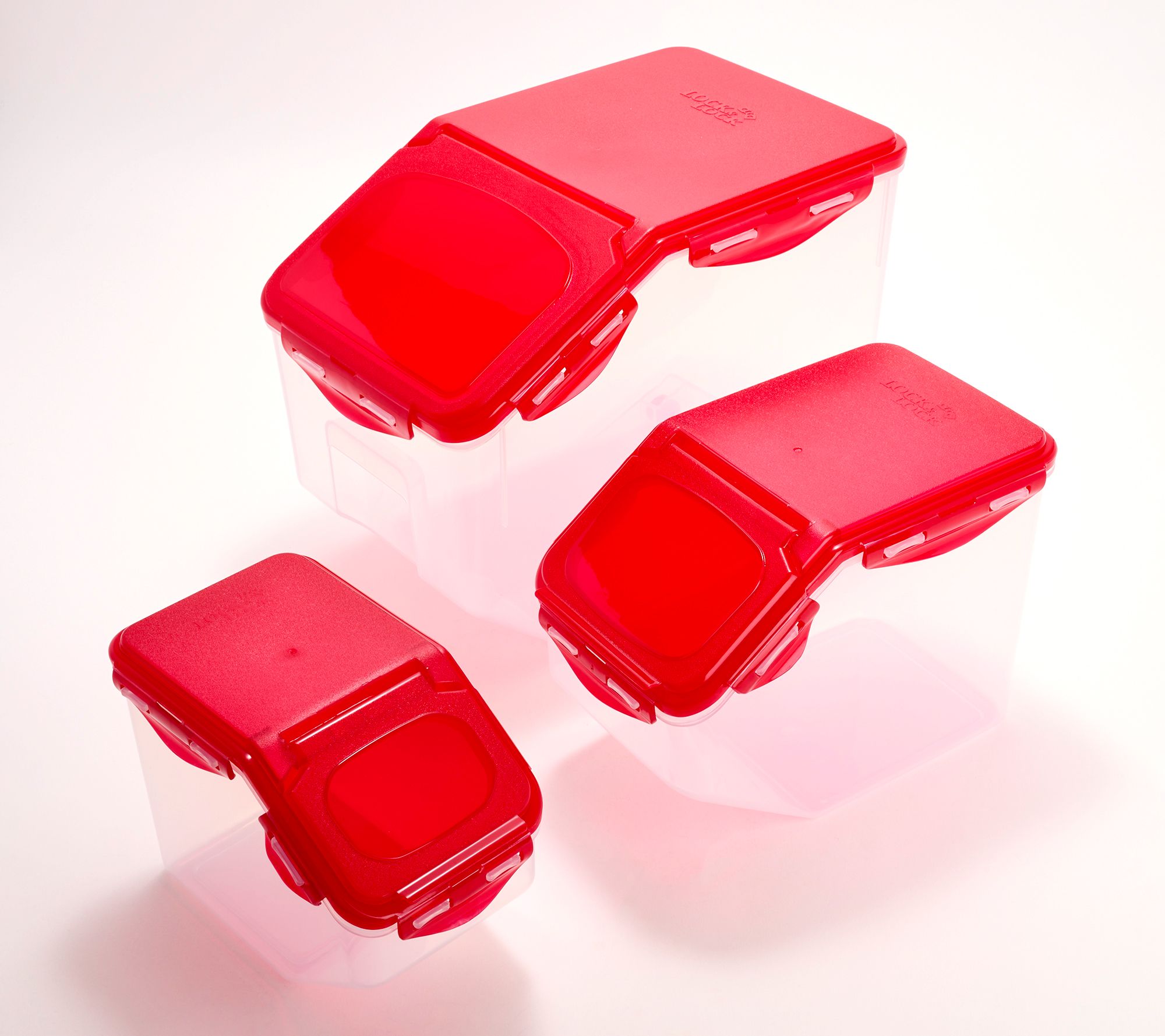 LocknLock 3-Piece Nestable Bulk Storage Set w/ Flip Top Lids