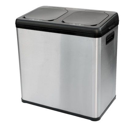 iTouchless 16-Gal 2-Compartment Stainless SteelTrash Can - QVC.com