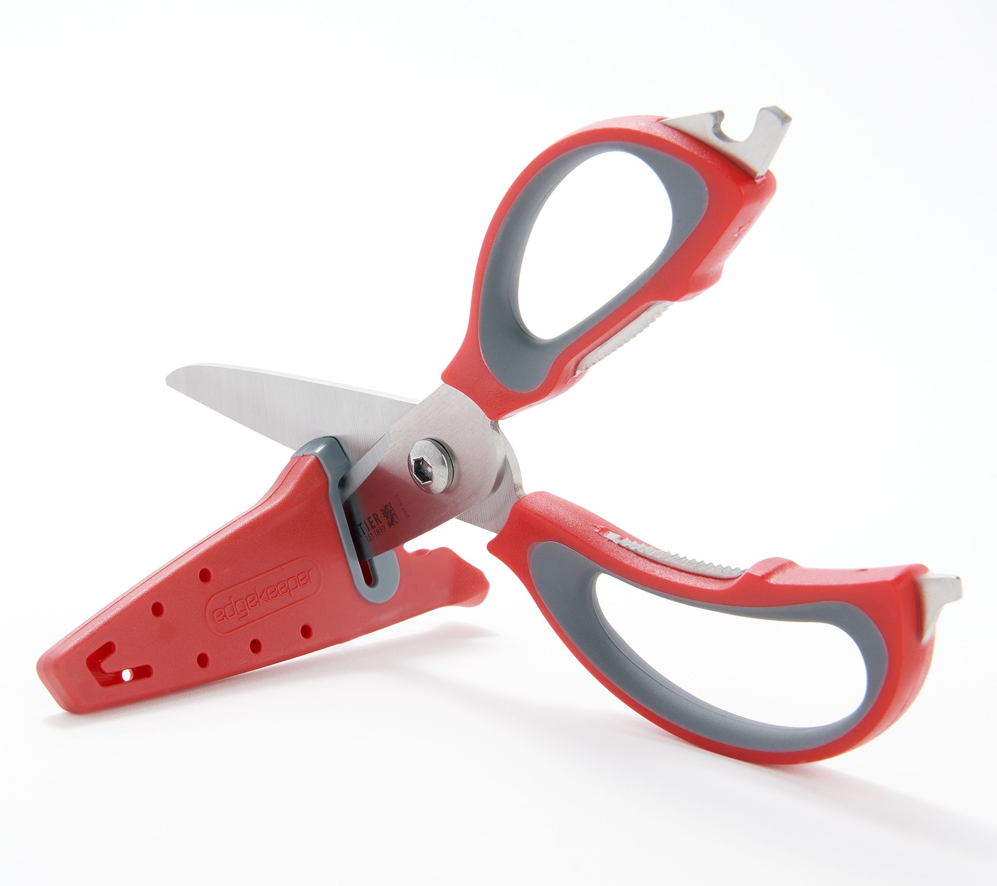 Sabatier Set of 2 4-in-1 Shears w/ Edgekeeper Sheath on QVC 