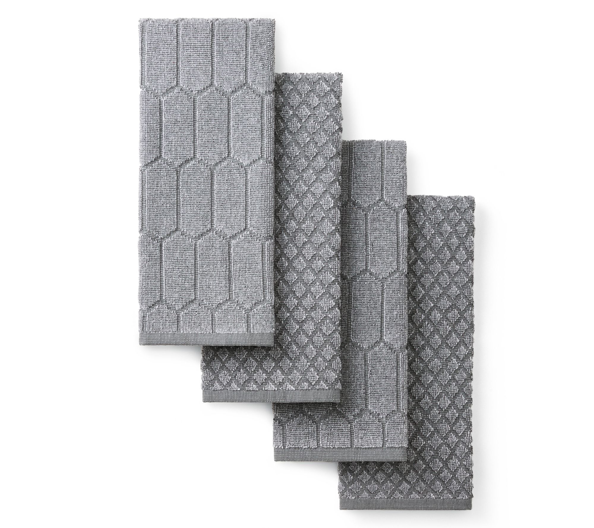 MARTHA STEWART Honeycomb Chambray Kitchen Towel4-Pack Set