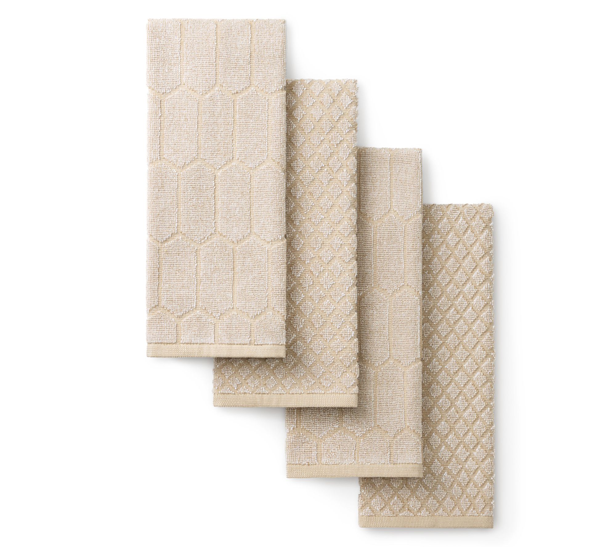 MARTHA STEWART Honeycomb Chambray Kitchen Towel4-Pack Set