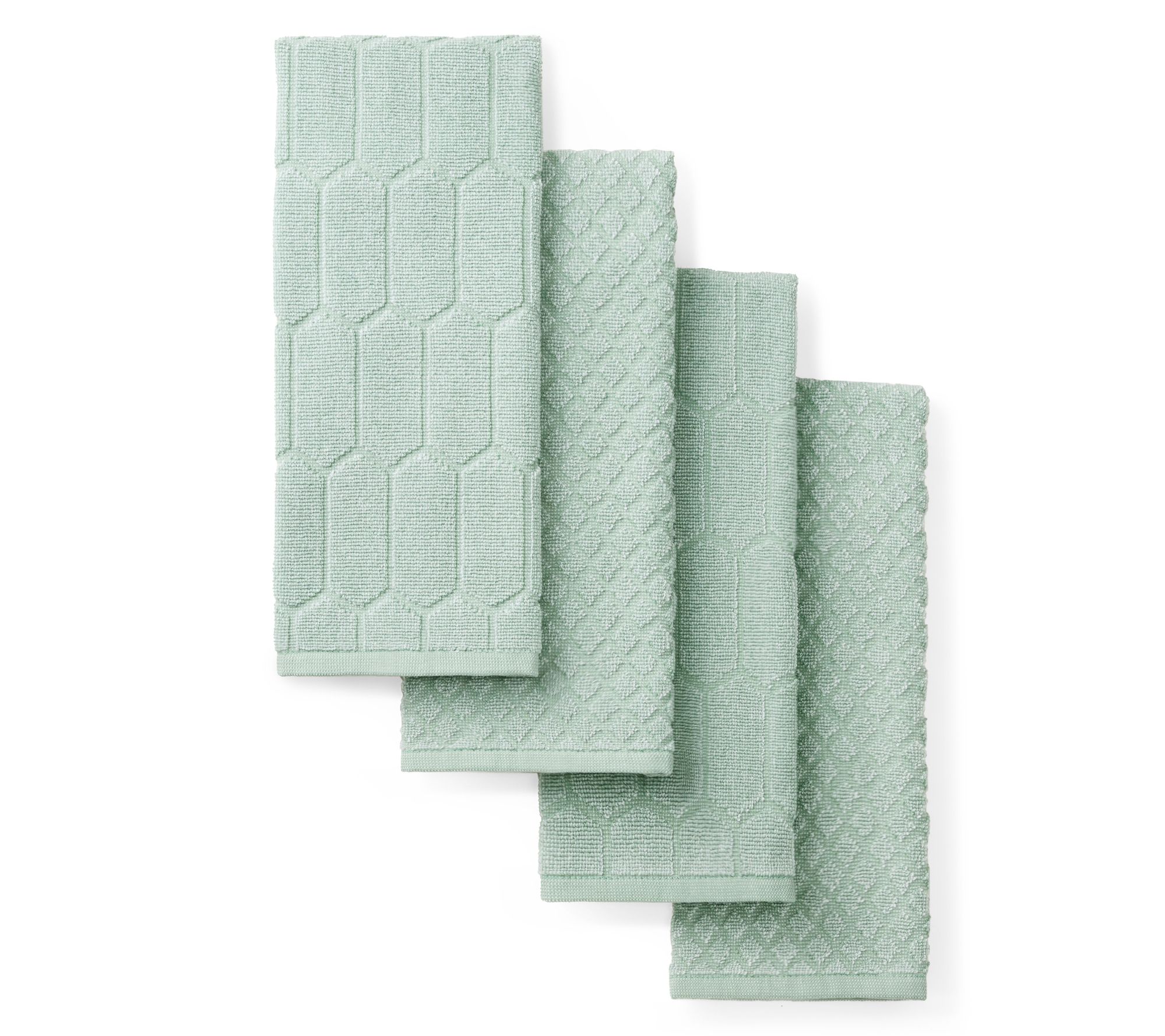 MARTHA STEWART Honeycomb Chambray Kitchen Towel4-Pack Set