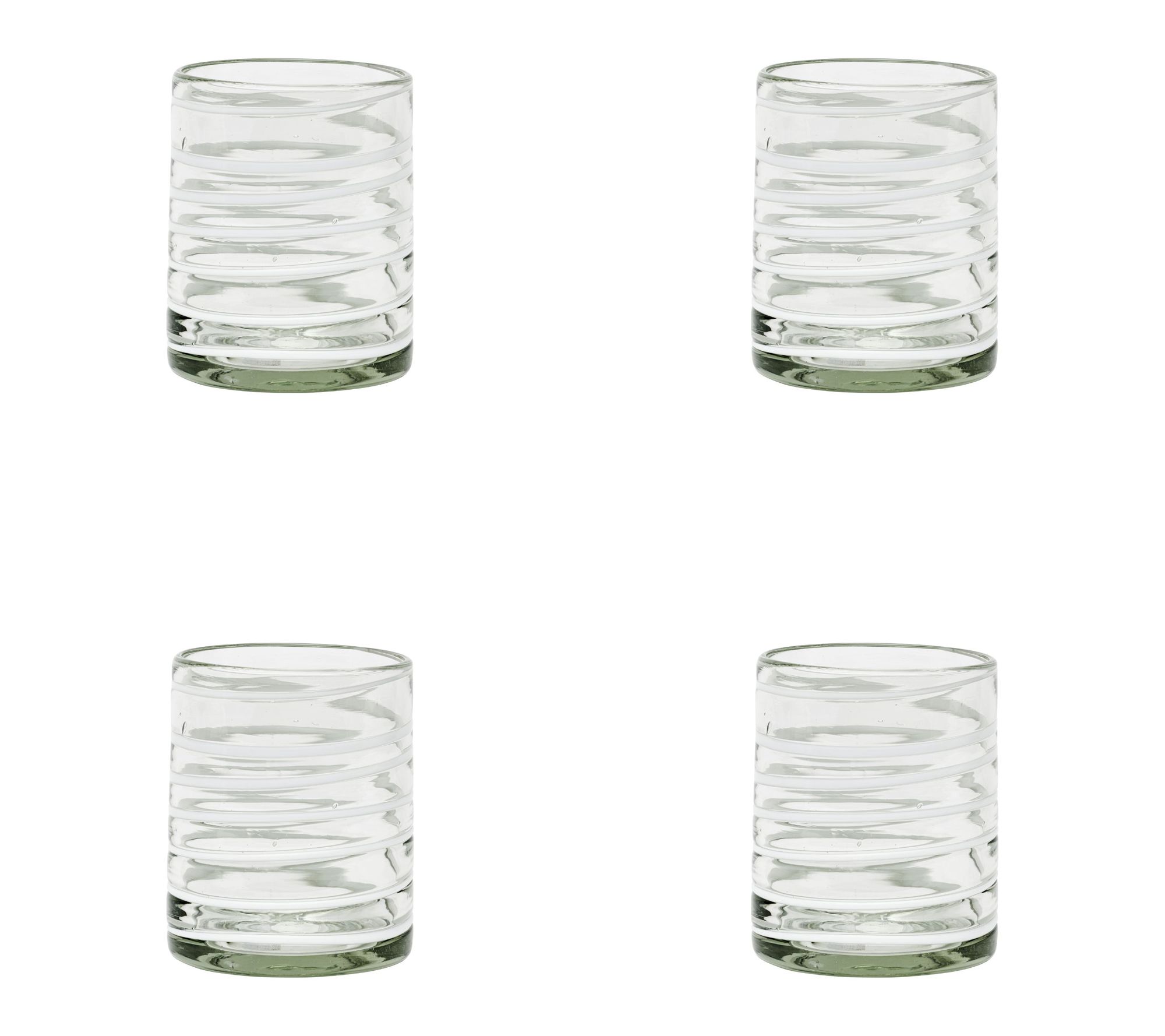 10 Strawberry Street Set of 4 Meridia Mexican DOF Glasses