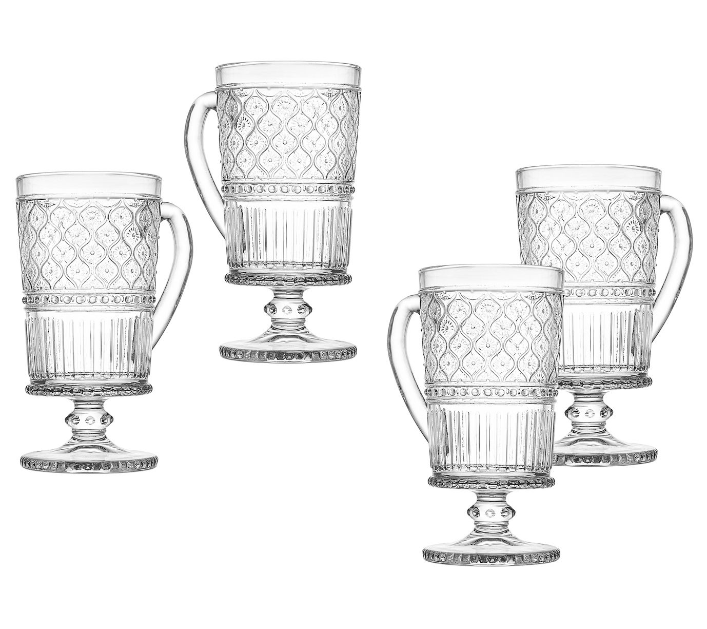 Godinger Glass Travel Mug Tumbler Double Wall Cup for Coffee/Tea - 12oz