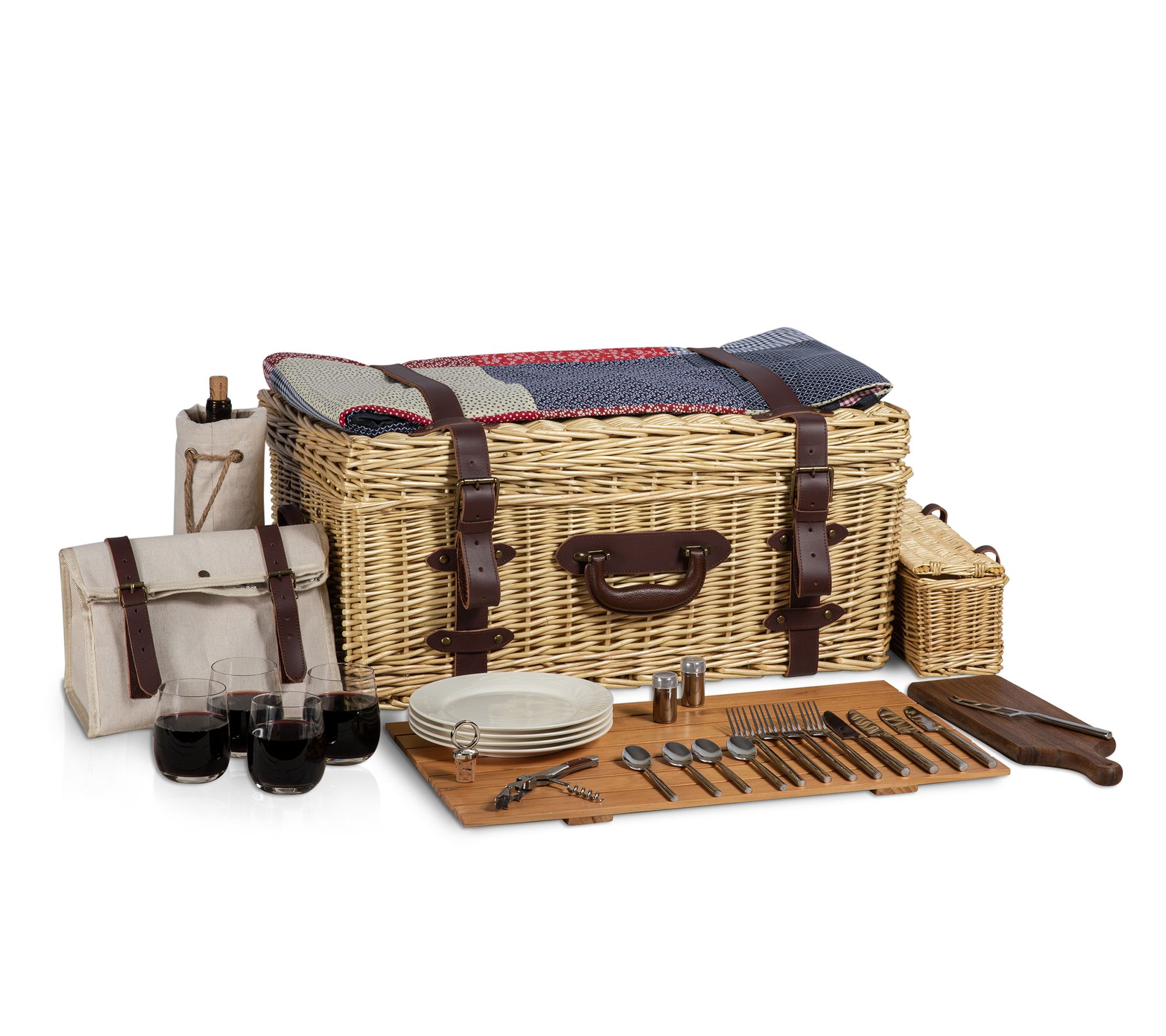 Picnic Time Charleston Picnic Basket with Tools - QVC.com