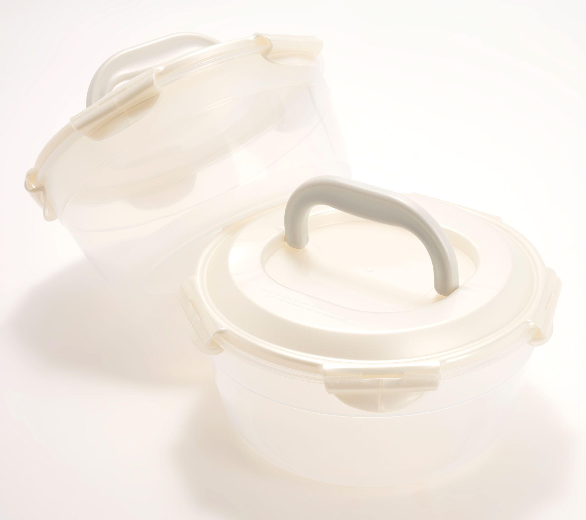 LocknLock Set of 2 14-Cup Bowls with Handle Lids