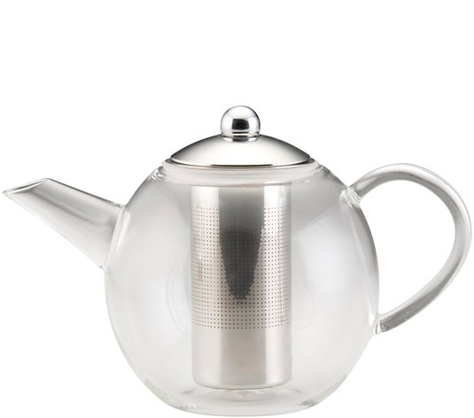 BonJour 34-oz Round Teapot with Shut-Off Infuser