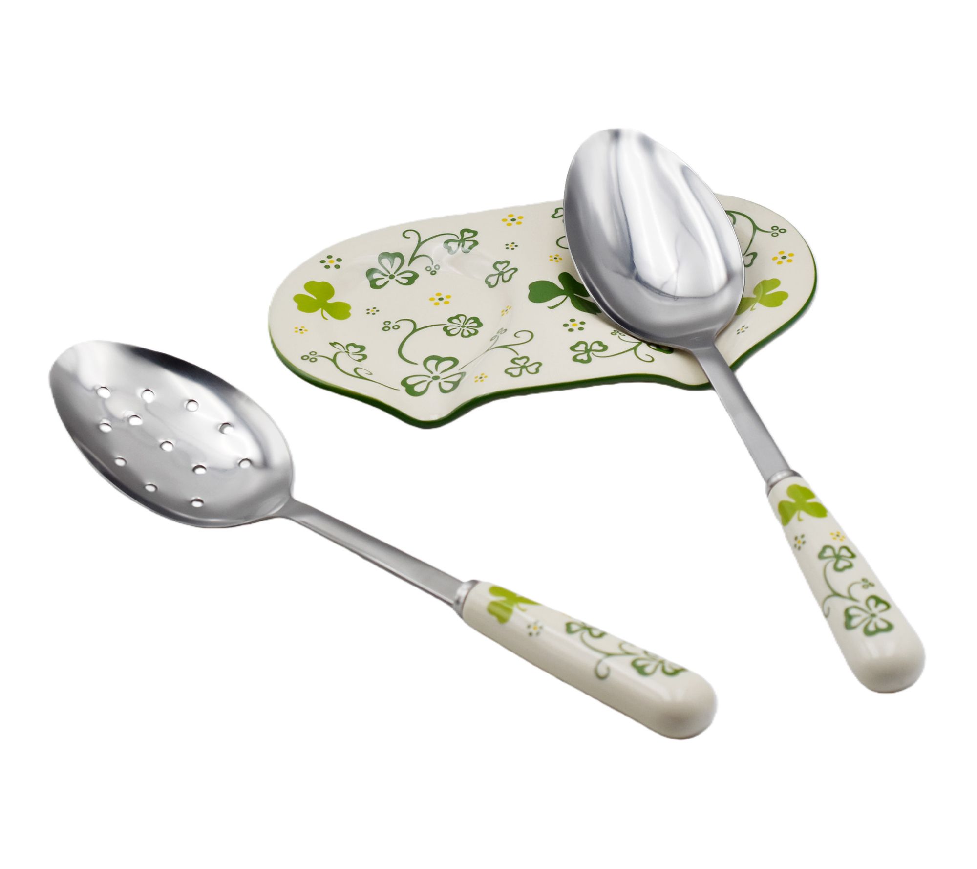 Temp-tations Double Spoon Rest with Two Serving Spoons