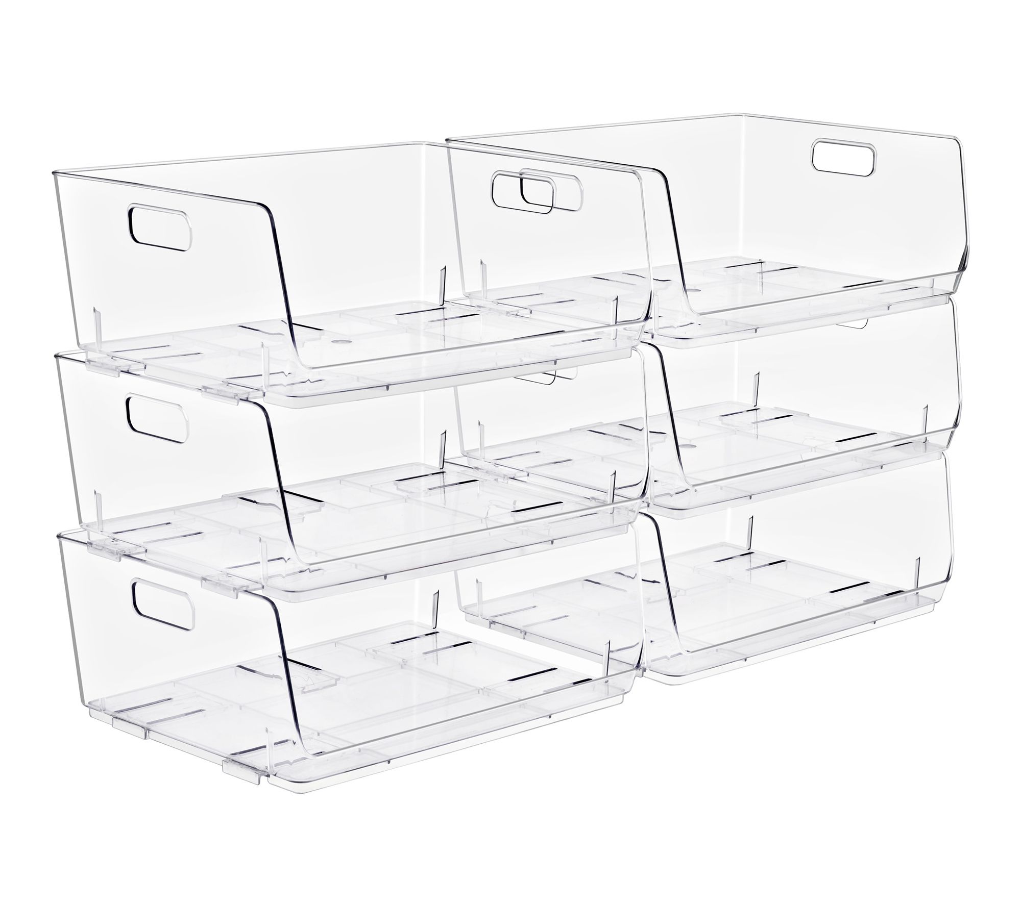 Sorbus Set of 6 Stackable Storage Bins