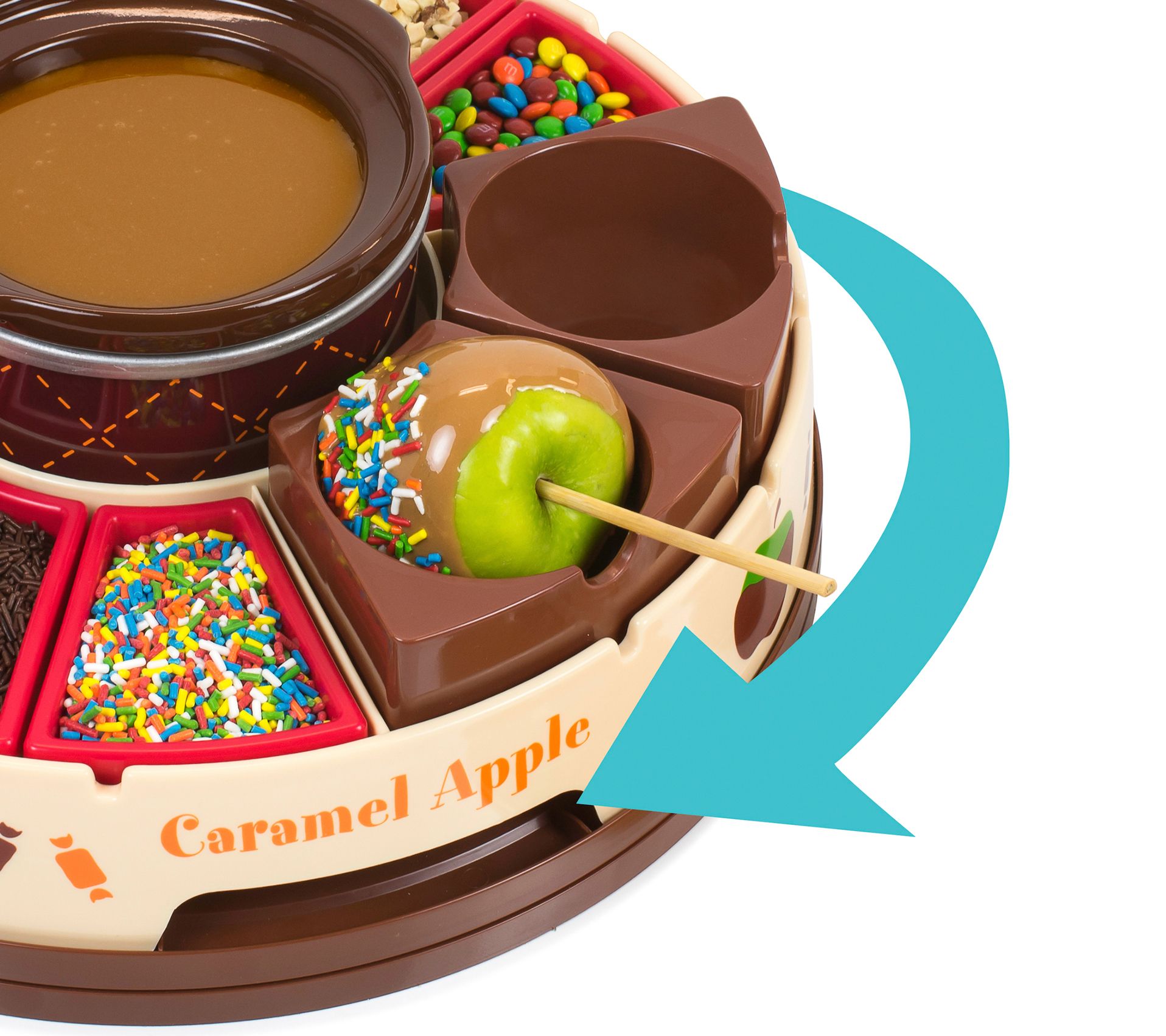 Nostalgia Caramel Apple Maker with Heated Fondu e Pot