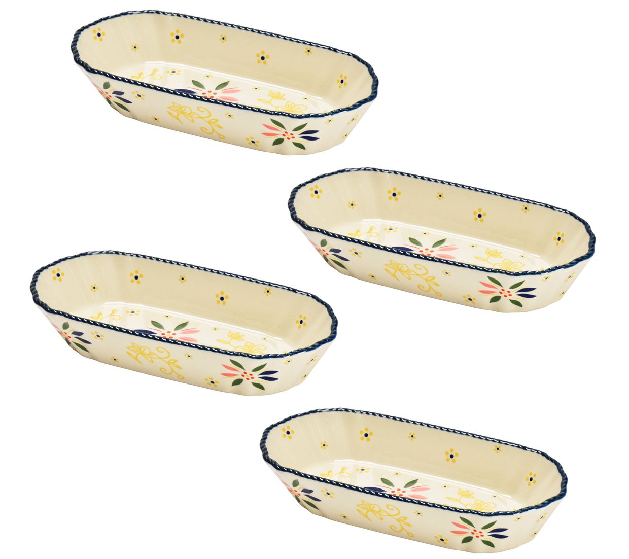 Temp-tations Classic Set of (4) Hot Dog Plates