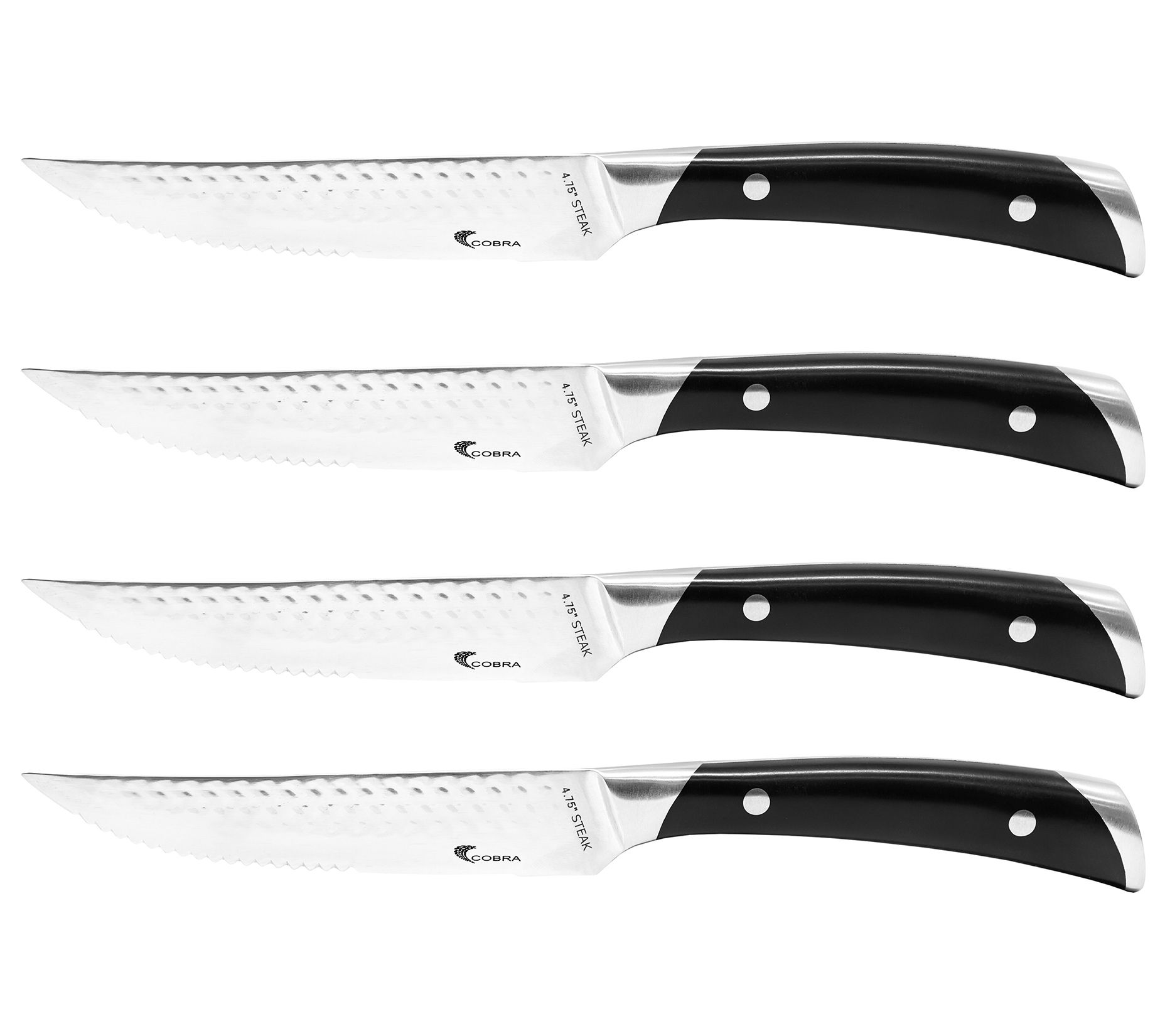 JoyJolt 4-Piece Steak Knife High Carbon Steel Kitchen Knives Set